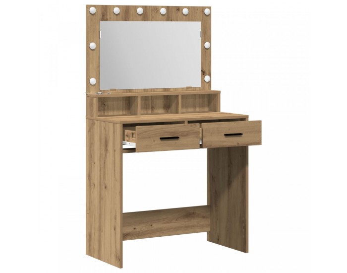 Sonata H Тоалетна маса с LED светлина Артисан дъб 79x41x135 см