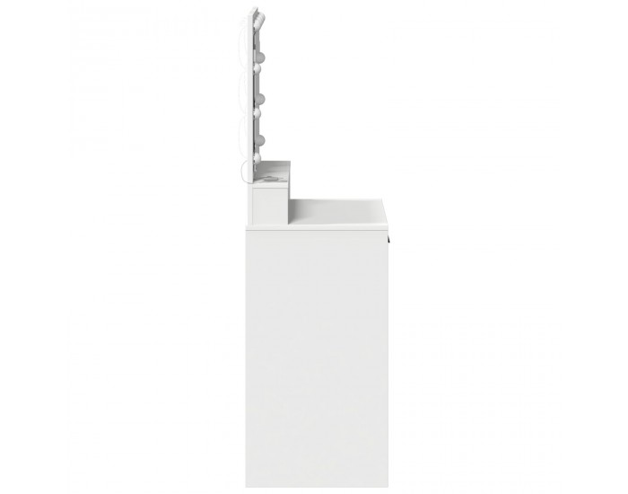Sonata H Тоалетно шкафче с LED лампи - Бяло 50x41x135 см