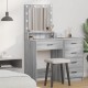 Sonata H Тоалетка с LED светлини, Сиво Сонома, 50x41x135 см