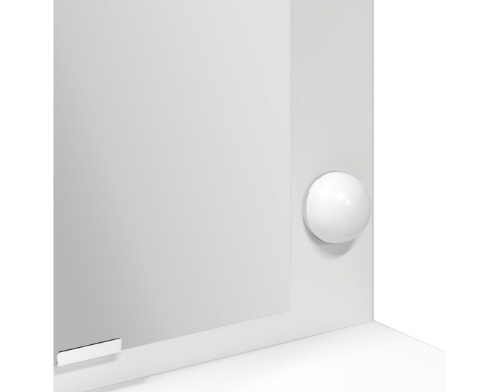 Sonata H Бял Тоалетен Щендлер с LED Светлини - 100x41x135 см