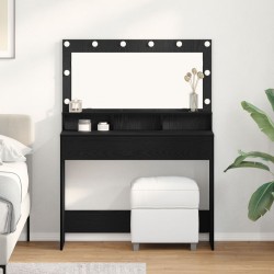 Sonata H Тоалетна маса с LED светлини, Черен дъб, 100x41x135 см - Măsuțe de toaletă și oglinzi