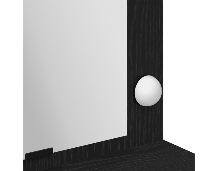Sonata H Тоалетна маса с LED светлини, Черен дъб, 100x41x135 см