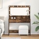 Sonata H Тоалетка с LED светлина, Опушен дъб, 100x41x135 см