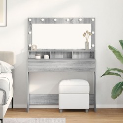 Sonata H Тоалетка с LED осветление - Сиво Сонома, 100x41x135 см - Măsuțe de toaletă și oglinzi