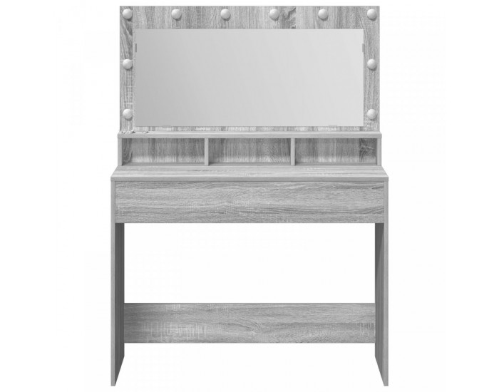 Sonata H Тоалетка с LED осветление - Сиво Сонома, 100x41x135 см