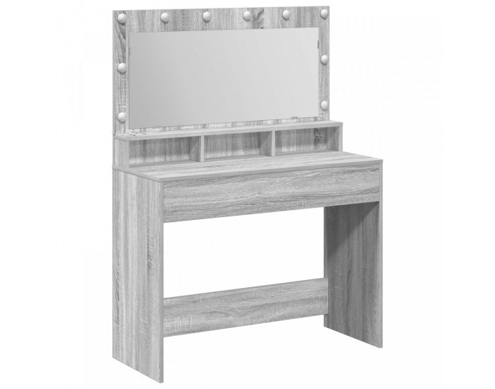 Sonata H Тоалетка с LED осветление - Сиво Сонома, 100x41x135 см