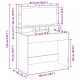 Sonata H Тоалетна маса с LED осветление - Винтидж дърво - 100x41x135 см