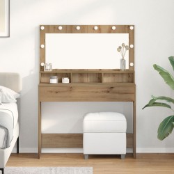 Sonata H тоалетна маса с LED светлини от Artisan дъб, 100x41x135 см - Măsuțe de toaletă și oglinzi
