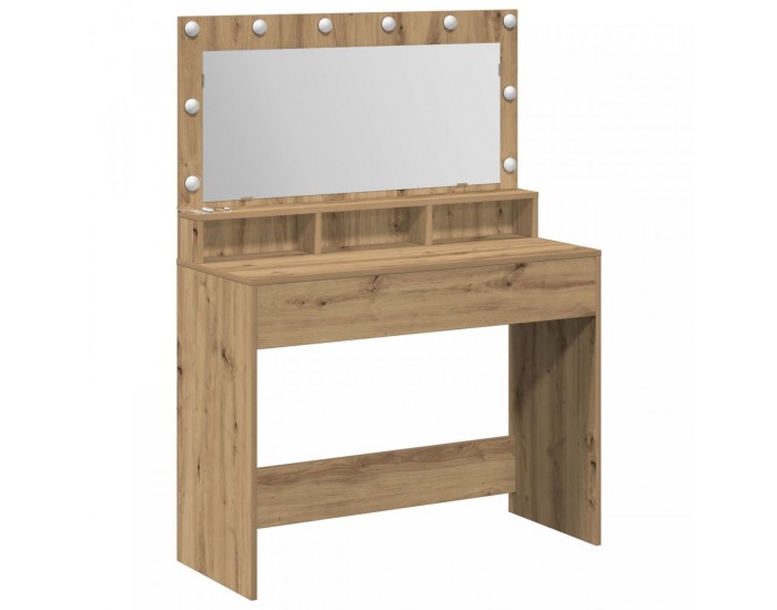 Sonata H тоалетна маса с LED светлини от Artisan дъб, 100x41x135 см