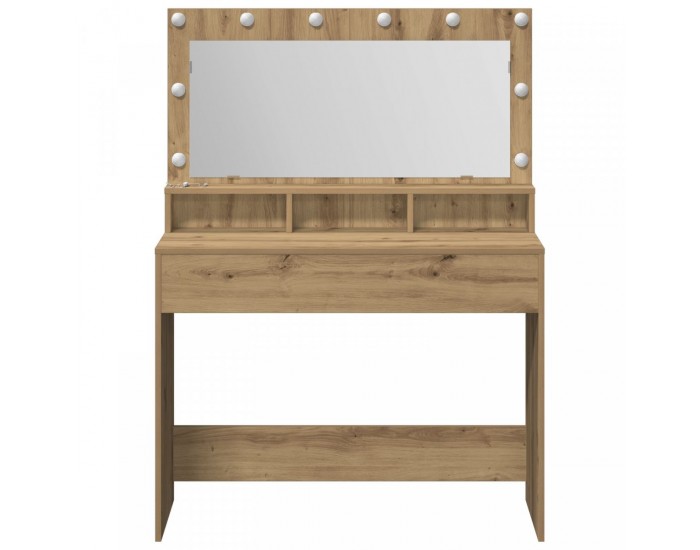 Sonata H тоалетна маса с LED светлини от Artisan дъб, 100x41x135 см