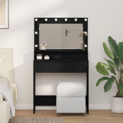 Sonata H Тоалетка с LED светлина Черен дъб 79x41x135 см - Măsuțe de toaletă și oglinzi