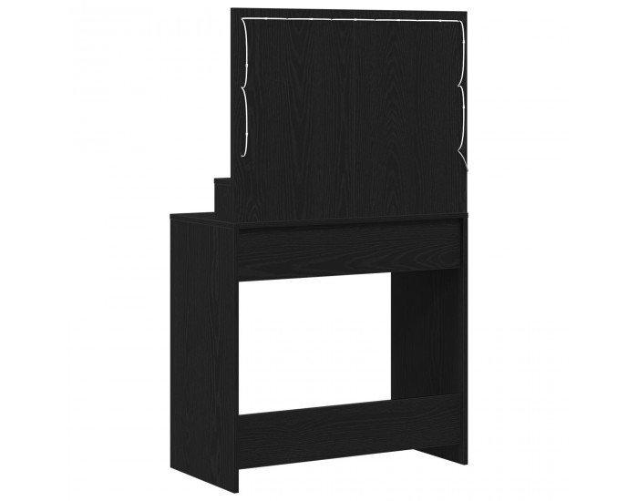 Sonata H Тоалетка с LED светлина Черен дъб 79x41x135 см