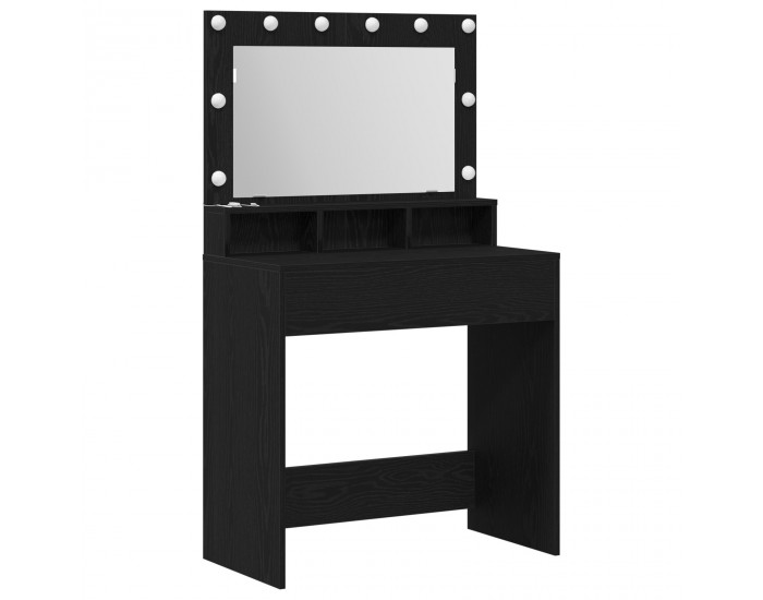 Sonata H Тоалетка с LED светлина Черен дъб 79x41x135 см
