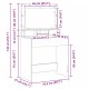 Sonata H Тоалетка с LED светлини в старо дърво 79x41x135 см