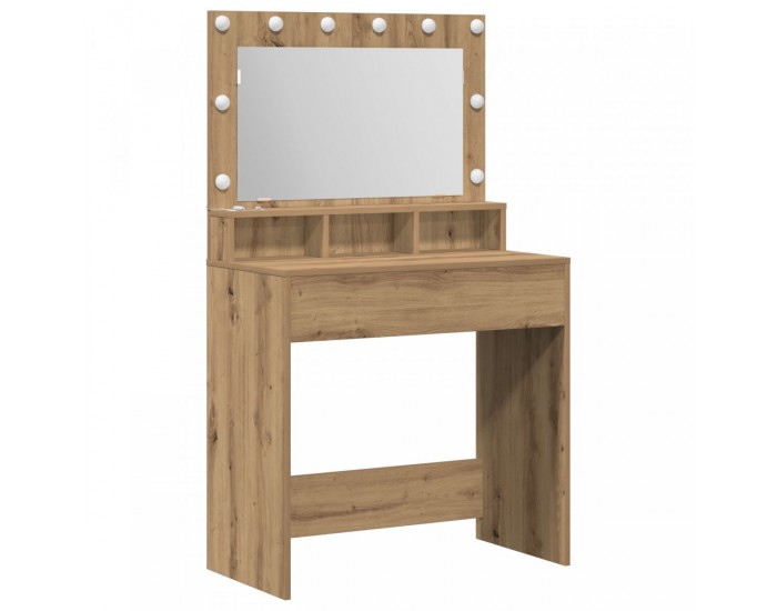 Sonata H Тоалетка с LED светлини - Занаятчийски дъб 79x41x135 см