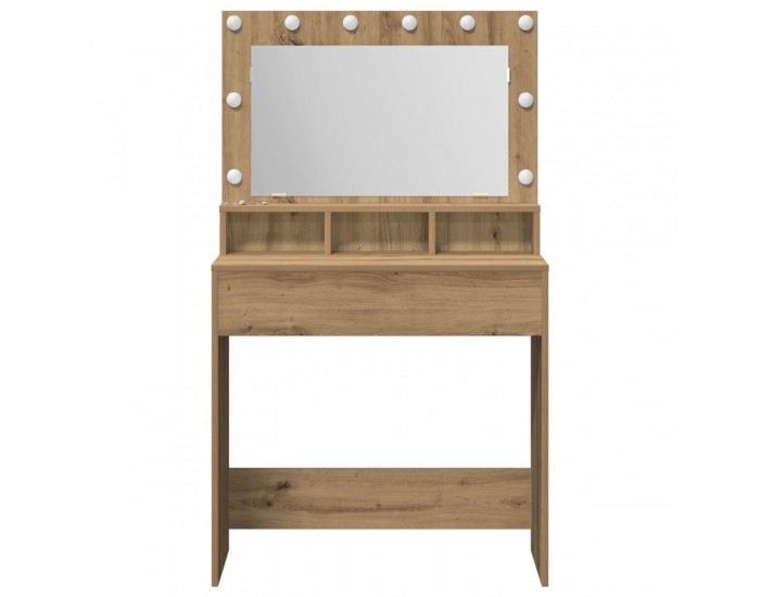 Sonata H Тоалетка с LED светлини - Занаятчийски дъб 79x41x135 см