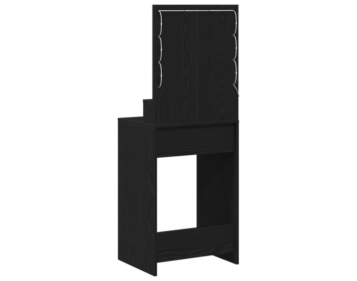 Sonata H Тоалетка с LED светлини, Черен дъб, 50x41x135 см