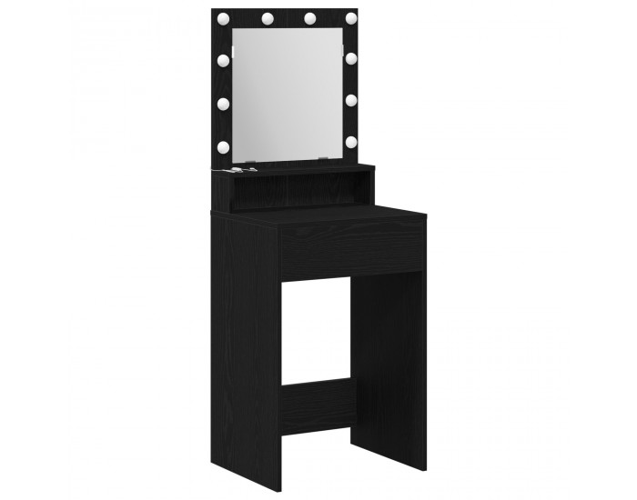 Sonata H Тоалетка с LED светлини, Черен дъб, 50x41x135 см
