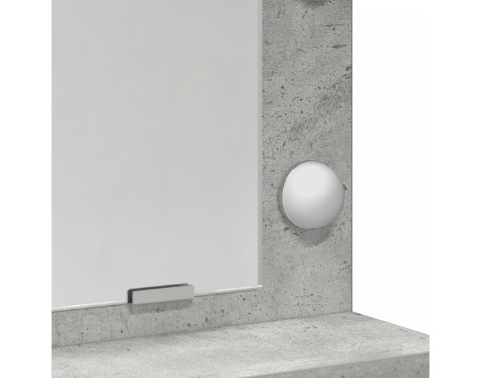 Sonata H Тоалетка с LED светлини, Светлосиво, 50x41x135 см