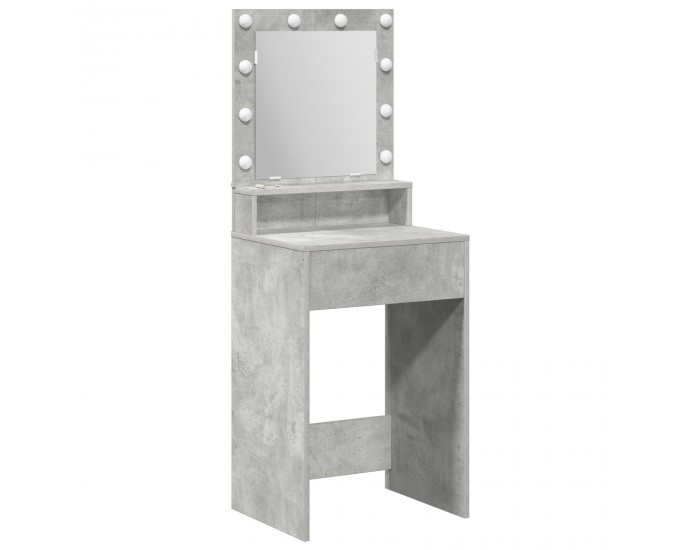 Sonata H Тоалетка с LED светлини, Светлосиво, 50x41x135 см