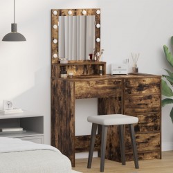 Sonata H Тоалетка с LED светлина, опушен дъб, 50x41x135 см - Măsuțe de toaletă și oglinzi