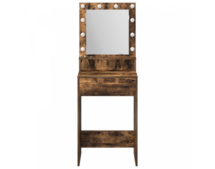 Sonata H Тоалетка с LED светлина, опушен дъб, 50x41x135 см