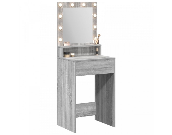 Sonata H Конзола с LED лампи в сиво Сонома - 50x41x135 см