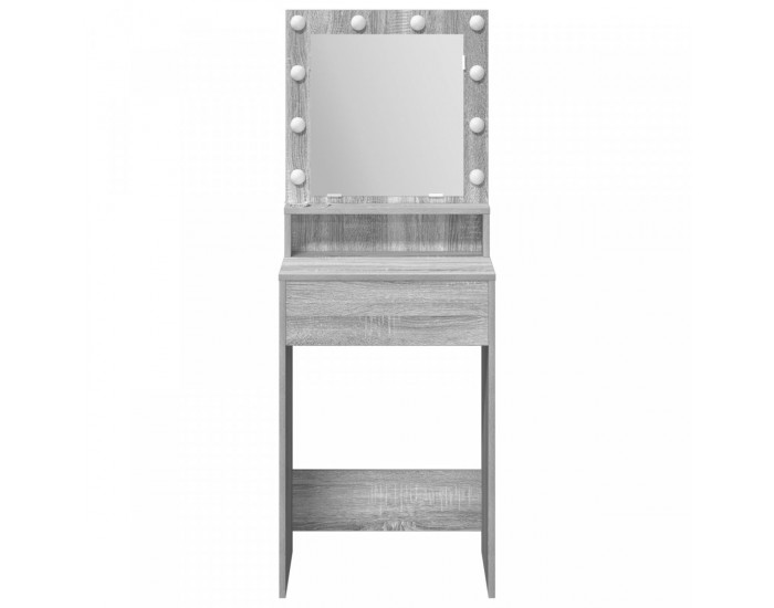 Sonata H Конзола с LED лампи в сиво Сонома - 50x41x135 см