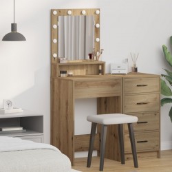 Sonata H Тоалетка с LED светлина Артизан дъб 50x41x135 см - Măsuțe de toaletă și oglinzi