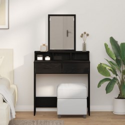 Sonata H Тоалетна маса Черен дъб МДФ и стъкло 79 x 41 x 140 см - Măsuțe de toaletă și oglinzi
