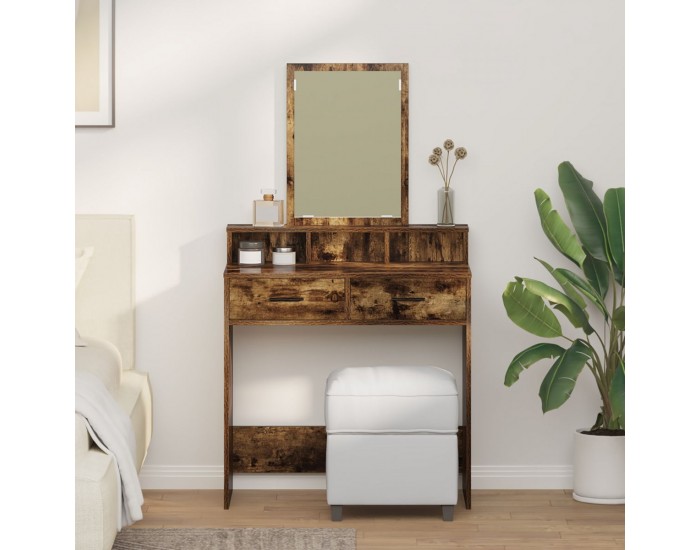 Sonata H Тоалетка с чекмеджета Опушен дъб 79x41x140 см