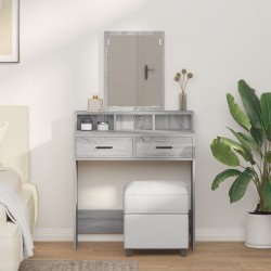 Sonata H Тоалетка с чекмеджета Сив Сонома 79x41x140 см - Măsuțe de toaletă și oglinzi