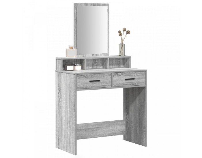 Sonata H Тоалетка с чекмеджета Сив Сонома 79x41x140 см