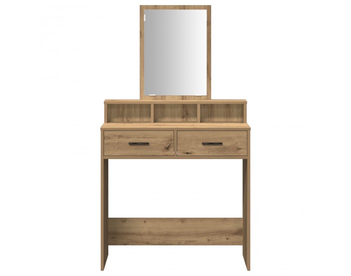 Супер тоалетна масичка с чекмеджета Занаятчийски дъб 79x41x140 см