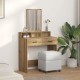 Супер тоалетна масичка с чекмеджета Занаятчийски дъб 79x41x140 см