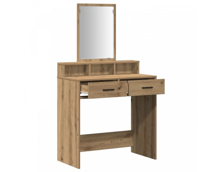 Супер тоалетна масичка с чекмеджета Занаятчийски дъб 79x41x140 см