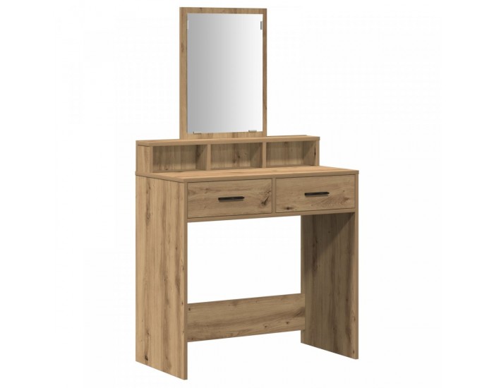 Супер тоалетна масичка с чекмеджета Занаятчийски дъб 79x41x140 см