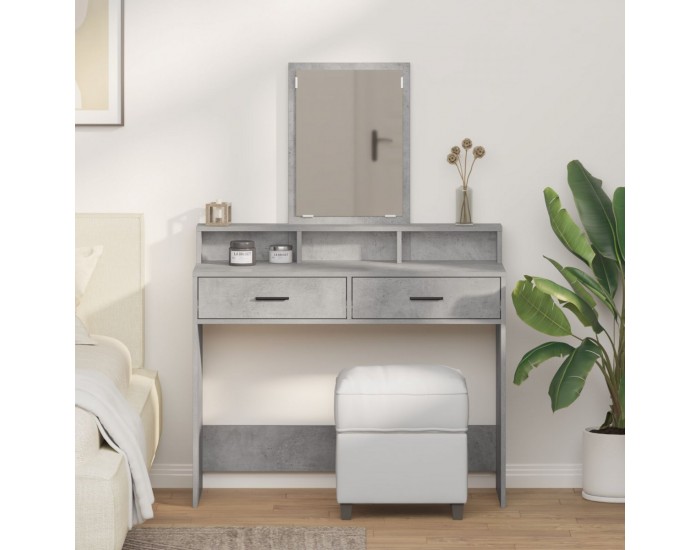 Sonata H Тоалетка с чекмеджета Цветен бетон 100x41x140 см