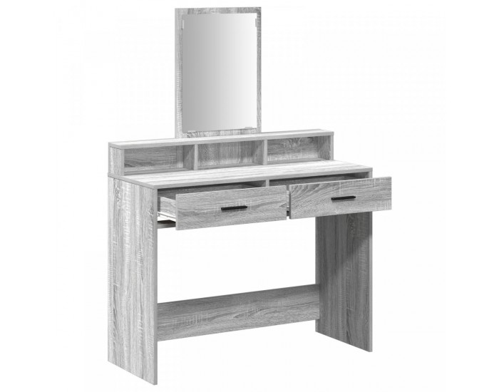 Sonata H Тоалетка с чекмеджета Сиво Сонома 100x41x140 см