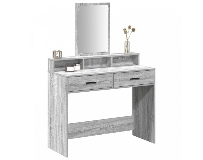 Sonata H Тоалетка с чекмеджета Сиво Сонома 100x41x140 см