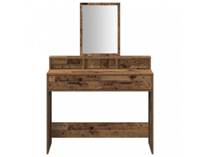 Sonata H Тоалктна маса с чекмеджета Старо дърво 100x41x140 см