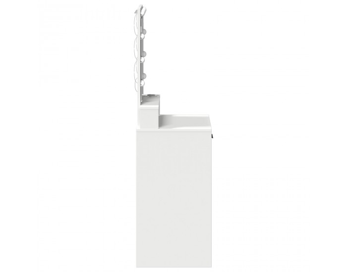 видaXL Тоалетка с LED светлини Бяло 50x41x140 см