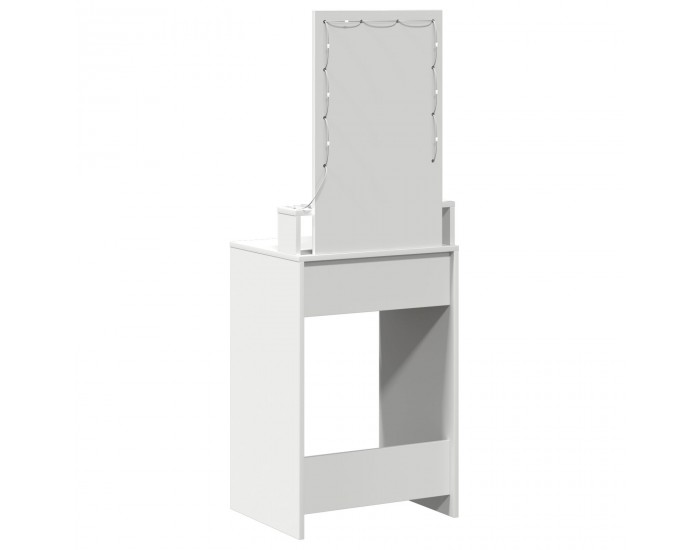 видaXL Тоалетка с LED светлини Бяло 50x41x140 см