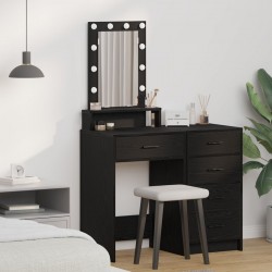 Sonata H Тоалетна маса с LED светлини - Черен дъб, 50x41x140 см - Măsuțe de toaletă și oglinzi