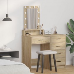 Sonata H Тоалетка  с LED лампи - Дъб Сонома - 50x41x140 см - Măsuțe de toaletă și oglinzi