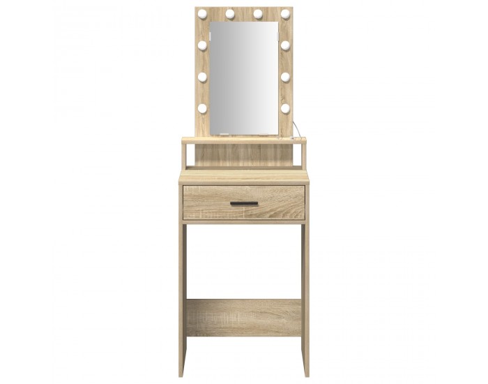 Sonata H Тоалетка  с LED лампи - Дъб Сонома - 50x41x140 см