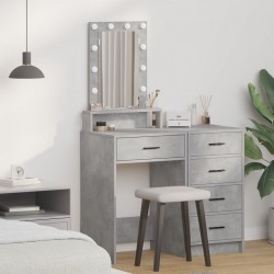 Sonata H Тоалетка с LED светлини Сиво бетон 50x41x140 см - Măsuțe de toaletă și oglinzi