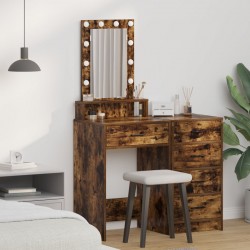 Sonata H Тоалетка с LED осветление Опушен дъб 50x41x140 см - Măsuțe de toaletă și oglinzi