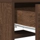 Sonata H Тоалетна маса с LED светлини Кафяв дъб 50x41x140 см