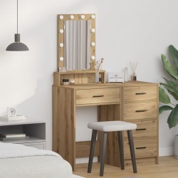 Sonata H Тоалетка с LED лампи Дъб Артезиан 50x41x140 см - Măsuțe de toaletă și oglinzi